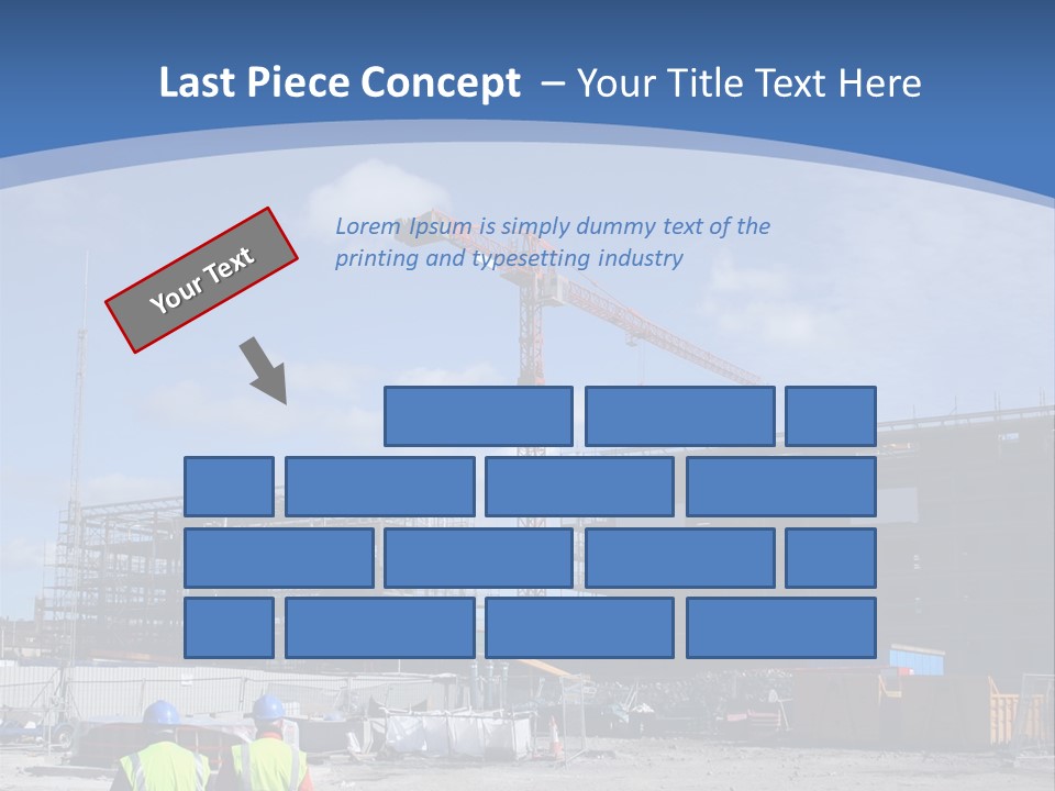 A Construction Site With A Crane In The Background PowerPoint Template