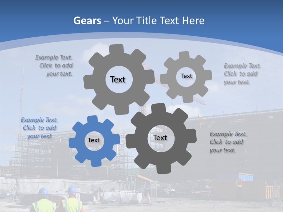 A Construction Site With A Crane In The Background PowerPoint Template