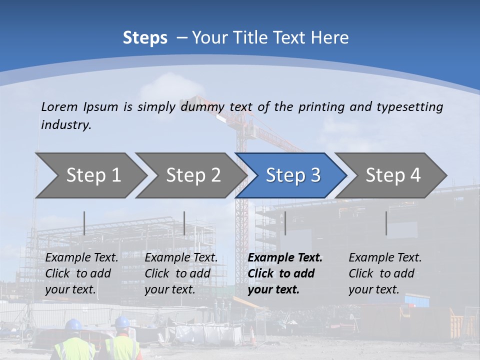 A Construction Site With A Crane In The Background PowerPoint Template