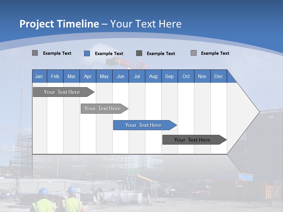 A Construction Site With A Crane In The Background PowerPoint Template