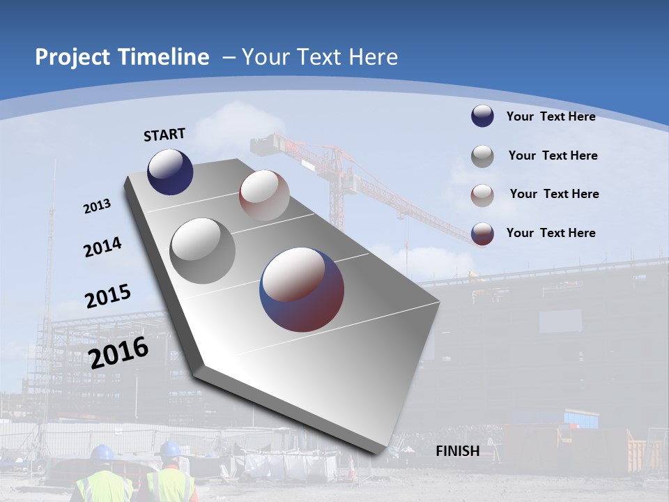 A Construction Site With A Crane In The Background PowerPoint Template