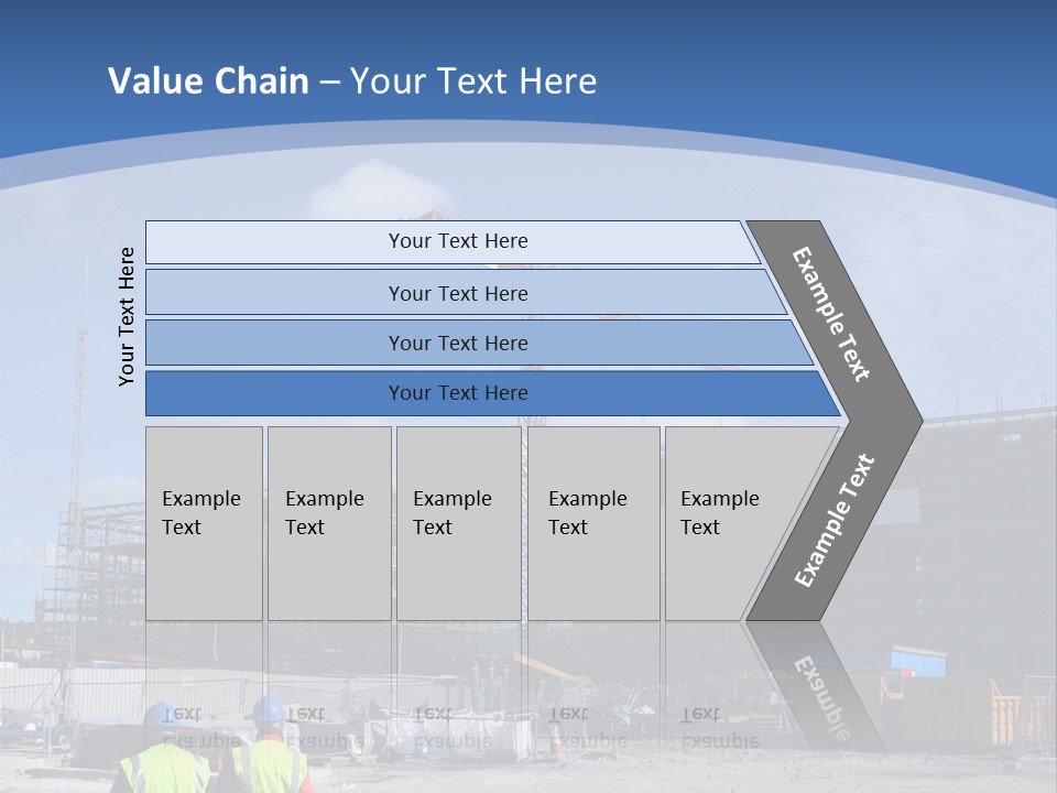 A Construction Site With A Crane In The Background PowerPoint Template