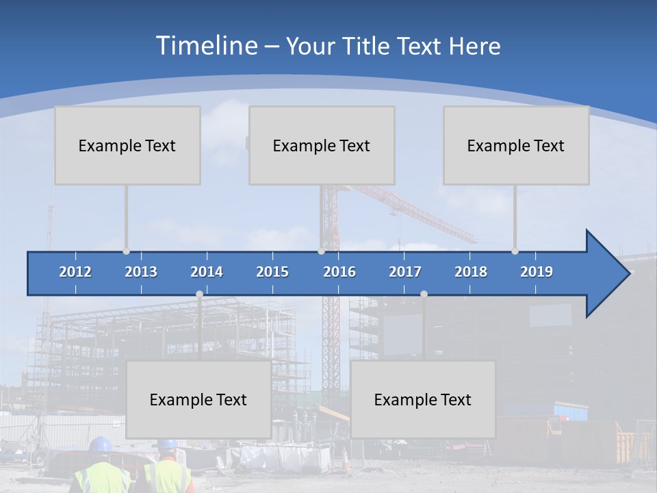 A Construction Site With A Crane In The Background PowerPoint Template