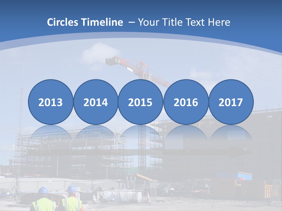 A Construction Site With A Crane In The Background PowerPoint Template