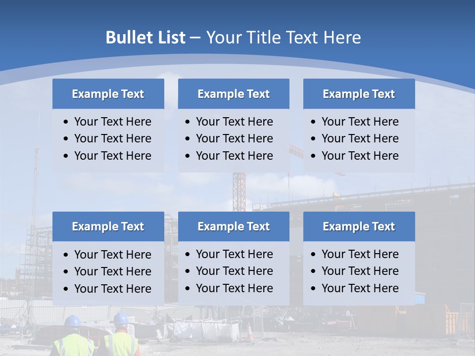 A Construction Site With A Crane In The Background PowerPoint Template
