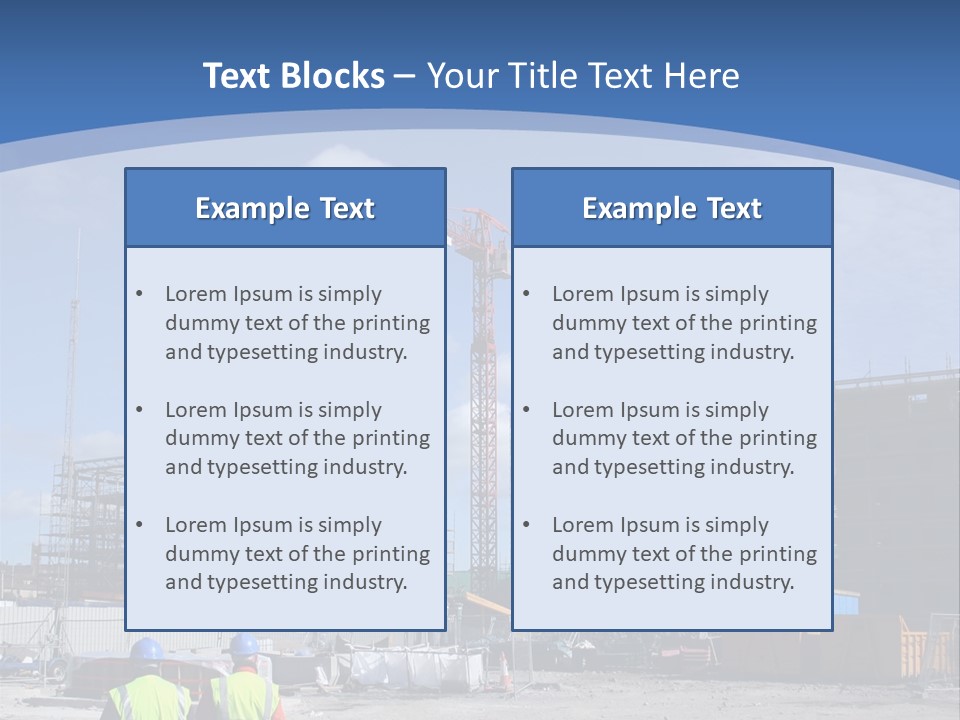 A Construction Site With A Crane In The Background PowerPoint Template