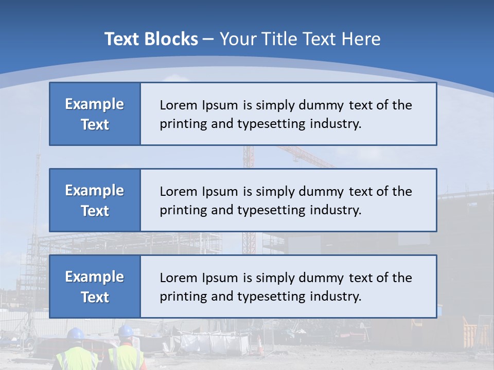 A Construction Site With A Crane In The Background PowerPoint Template