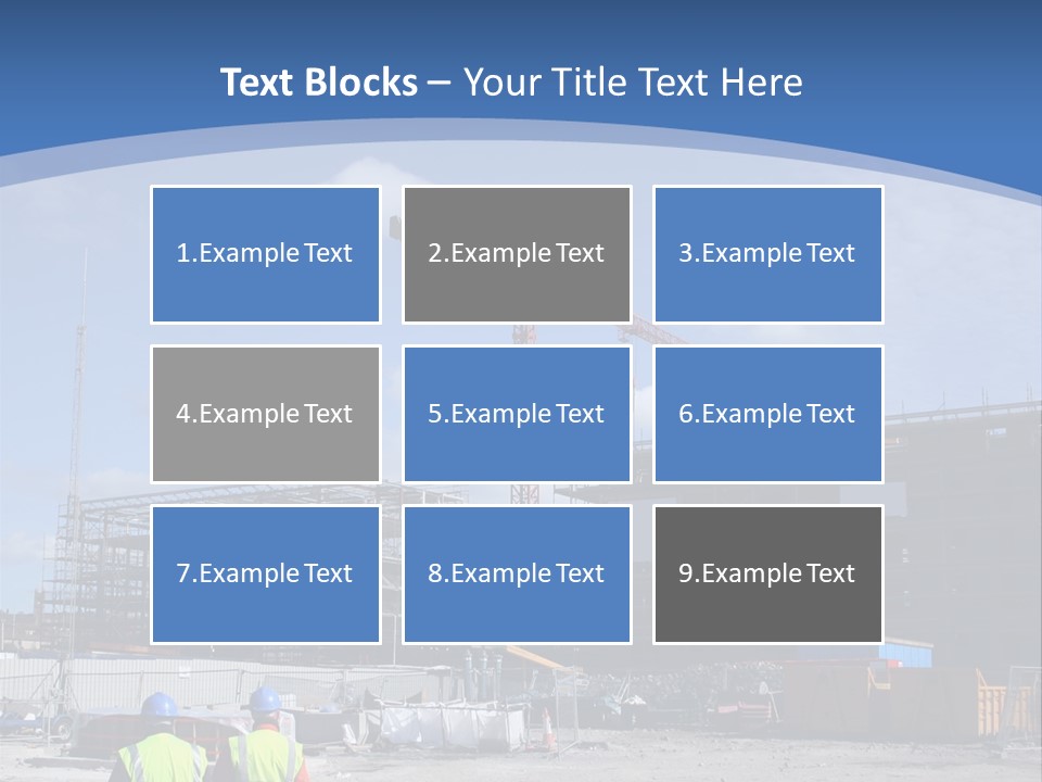 A Construction Site With A Crane In The Background PowerPoint Template