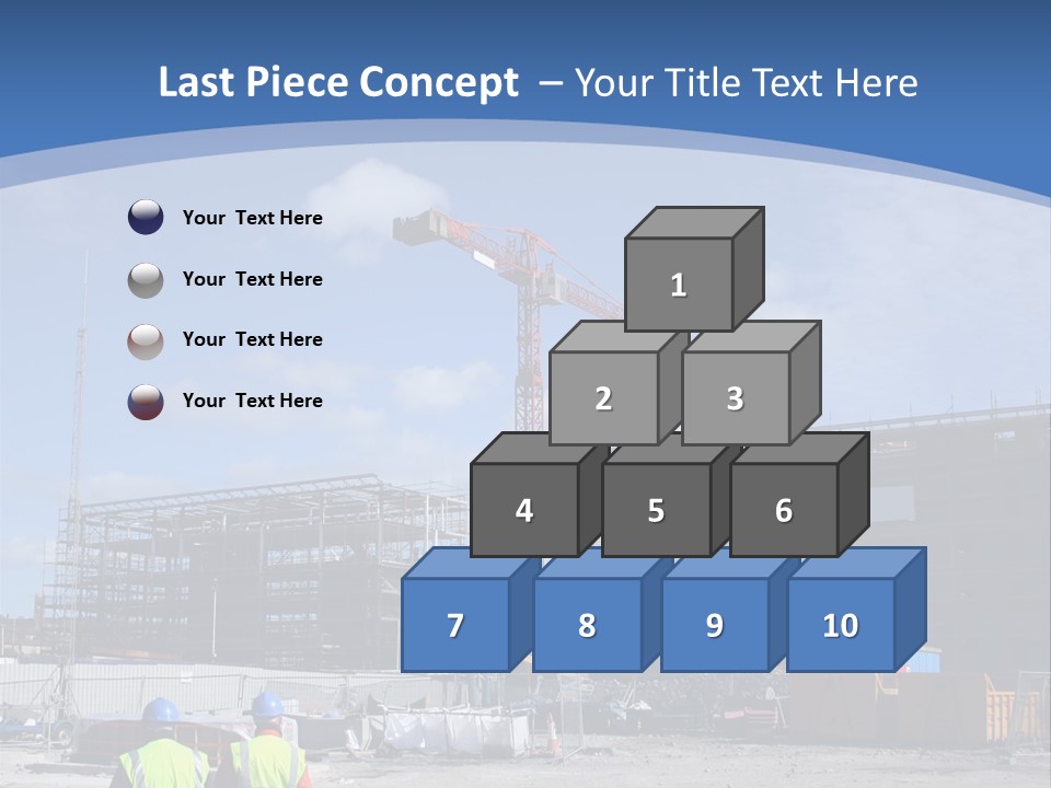 A Construction Site With A Crane In The Background PowerPoint Template