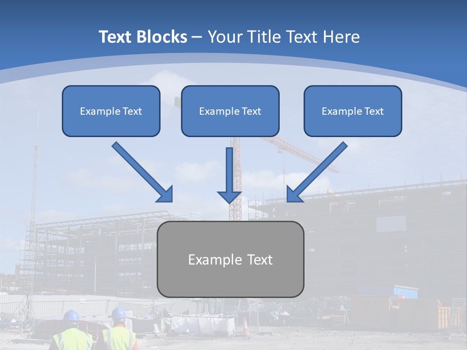 A Construction Site With A Crane In The Background PowerPoint Template