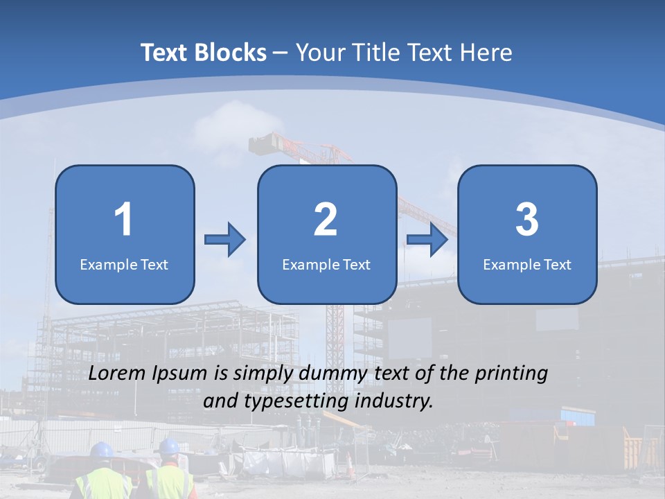 A Construction Site With A Crane In The Background PowerPoint Template