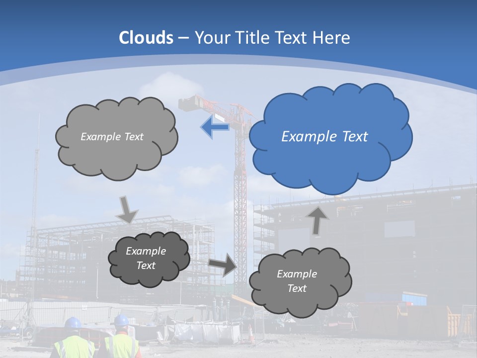 A Construction Site With A Crane In The Background PowerPoint Template