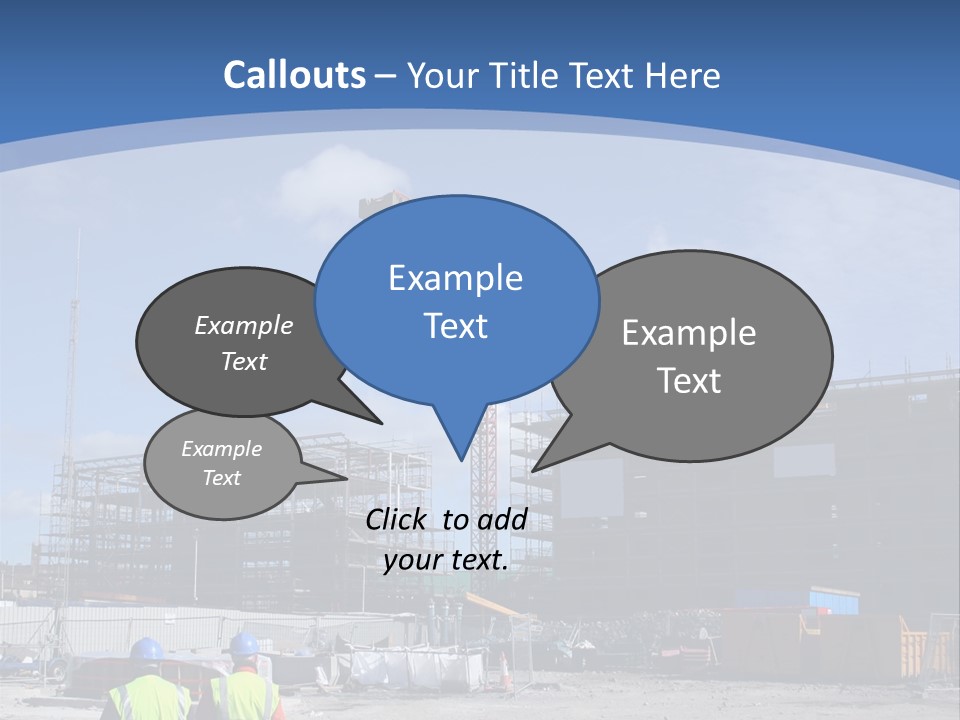 A Construction Site With A Crane In The Background PowerPoint Template