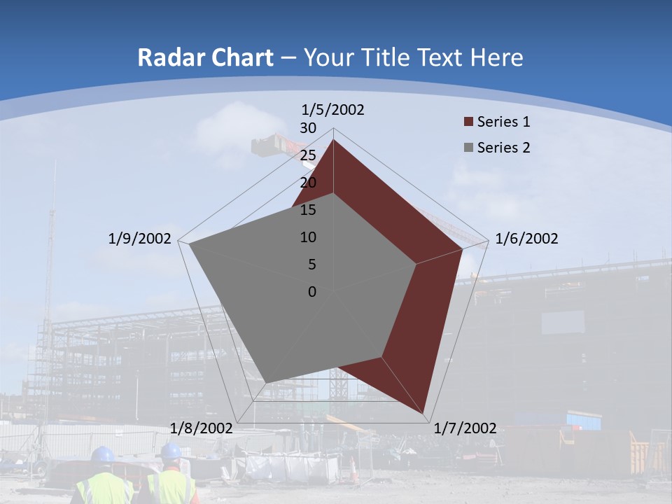 A Construction Site With A Crane In The Background PowerPoint Template