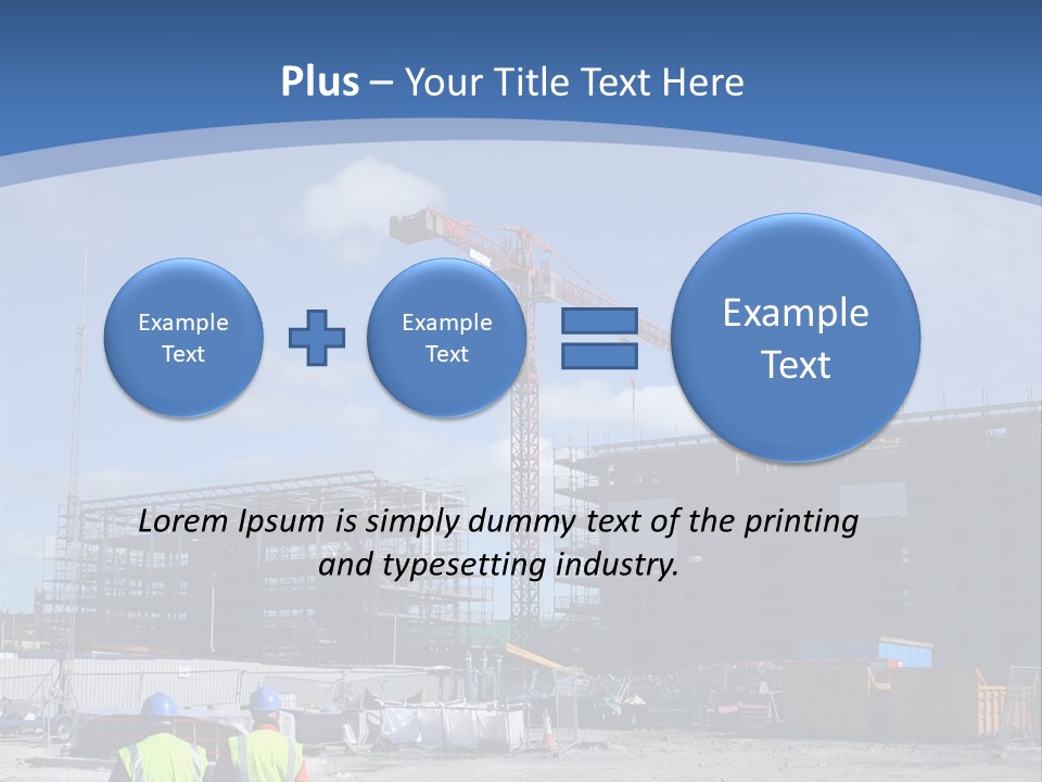 A Construction Site With A Crane In The Background PowerPoint Template