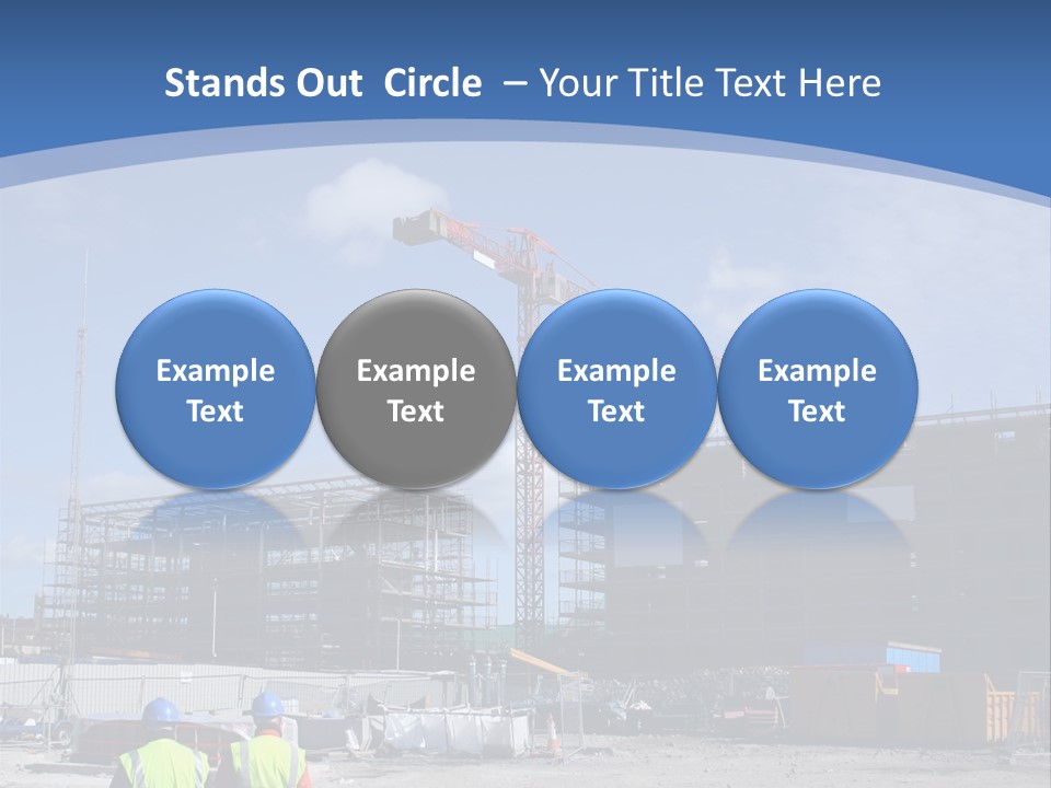 A Construction Site With A Crane In The Background PowerPoint Template