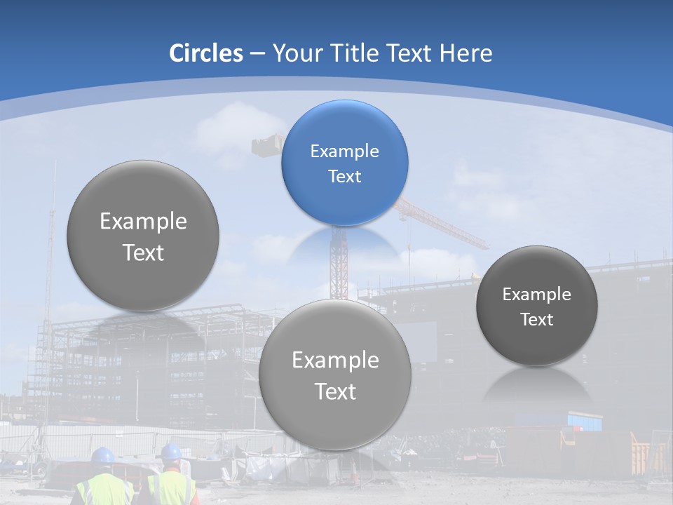A Construction Site With A Crane In The Background PowerPoint Template