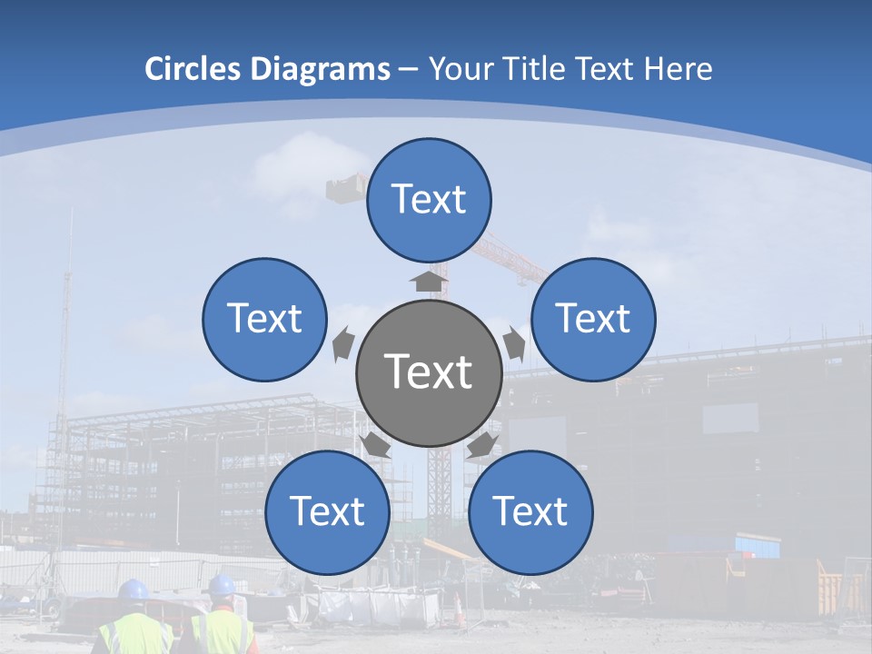 A Construction Site With A Crane In The Background PowerPoint Template