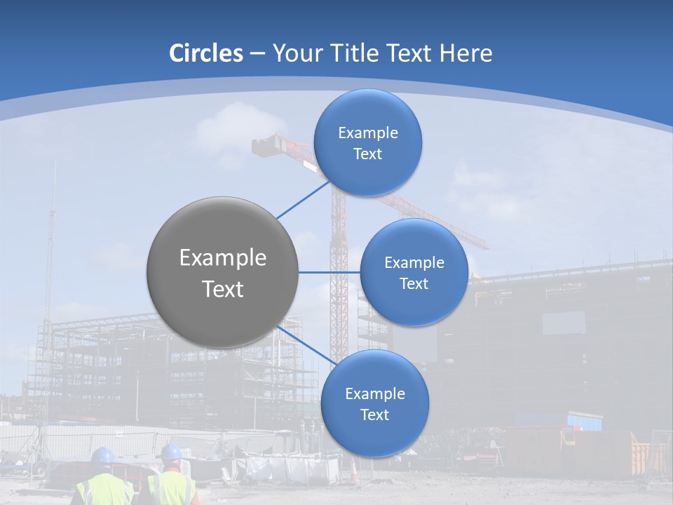 A Construction Site With A Crane In The Background PowerPoint Template