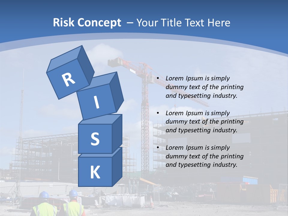 A Construction Site With A Crane In The Background PowerPoint Template