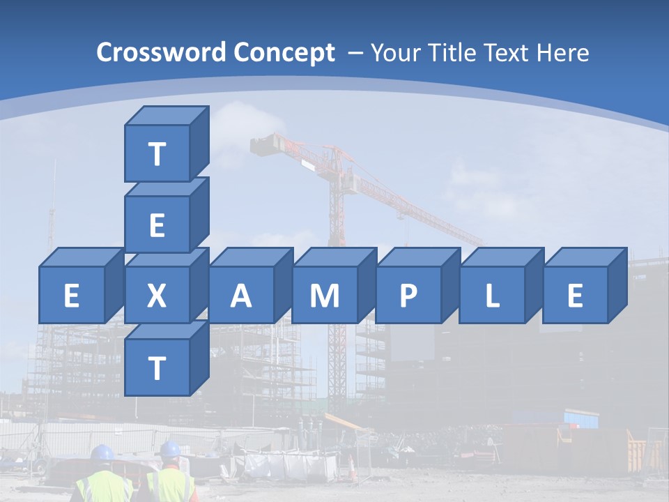 A Construction Site With A Crane In The Background PowerPoint Template