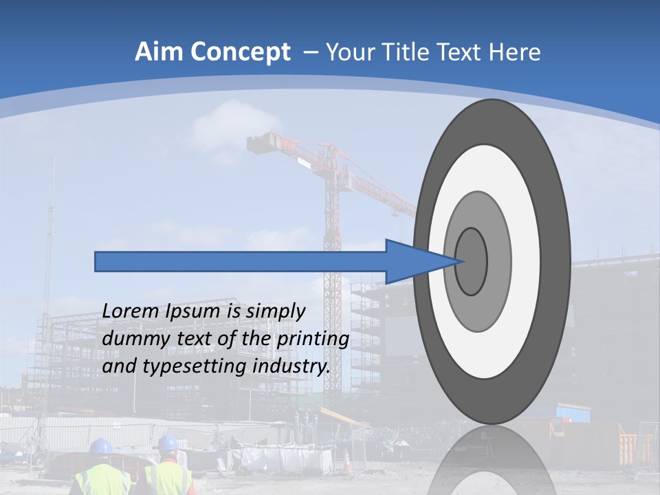 A Construction Site With A Crane In The Background PowerPoint Template