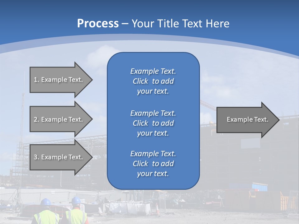 A Construction Site With A Crane In The Background PowerPoint Template