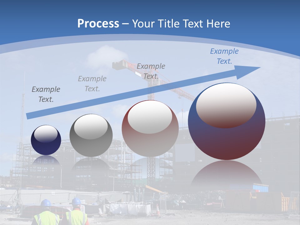 A Construction Site With A Crane In The Background PowerPoint Template