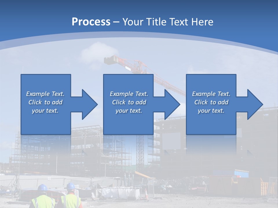 A Construction Site With A Crane In The Background PowerPoint Template