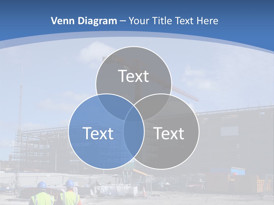A Construction Site With A Crane In The Background PowerPoint Template