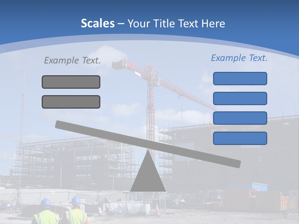 A Construction Site With A Crane In The Background PowerPoint Template