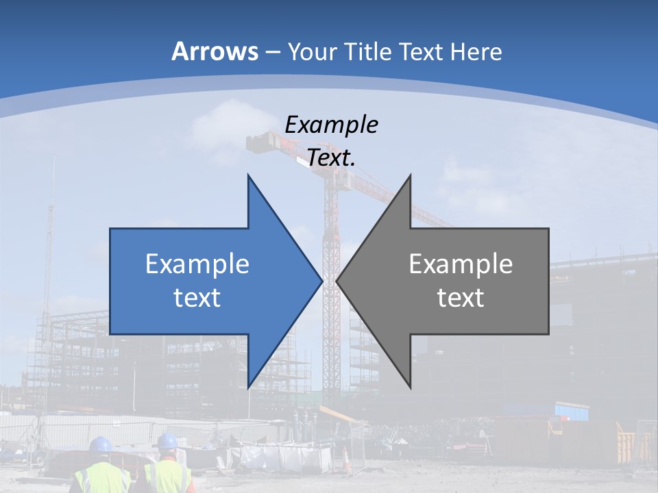 A Construction Site With A Crane In The Background PowerPoint Template