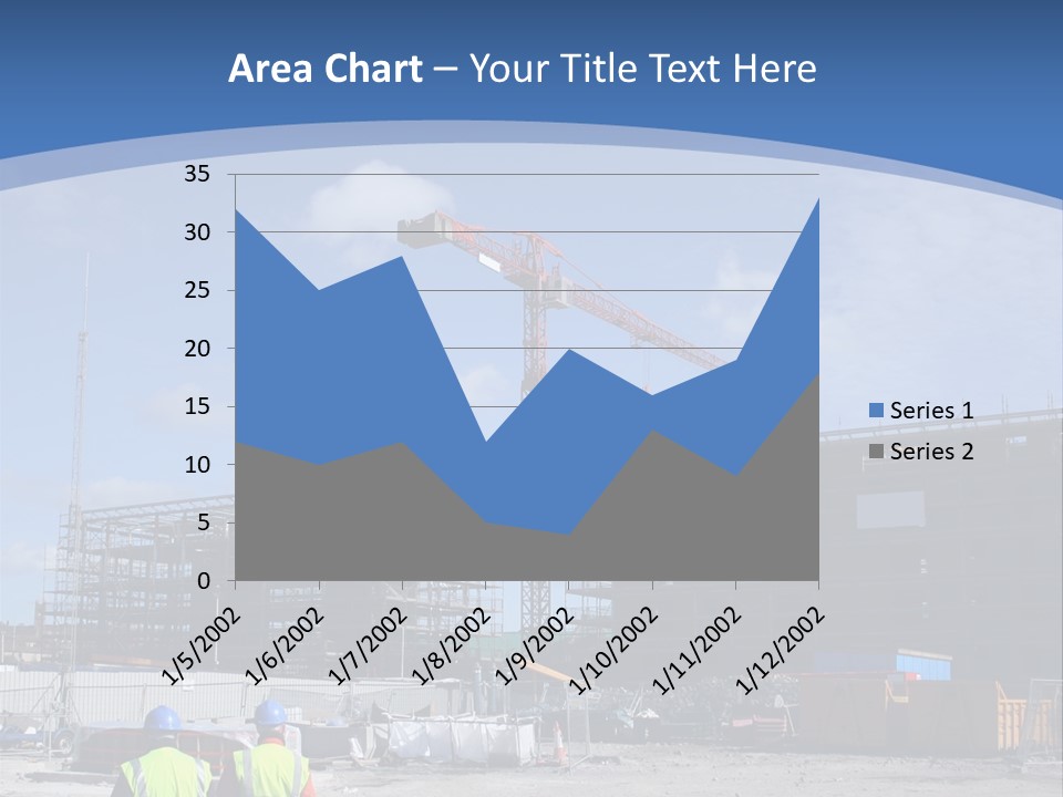 A Construction Site With A Crane In The Background PowerPoint Template