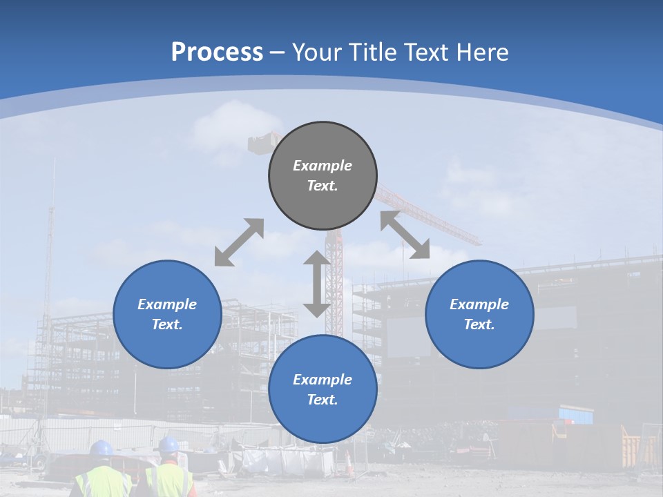 A Construction Site With A Crane In The Background PowerPoint Template
