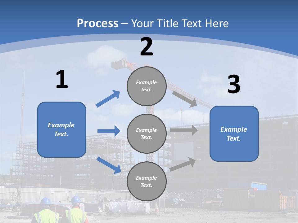 A Construction Site With A Crane In The Background PowerPoint Template