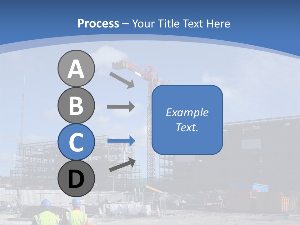 A Construction Site With A Crane In The Background PowerPoint Template