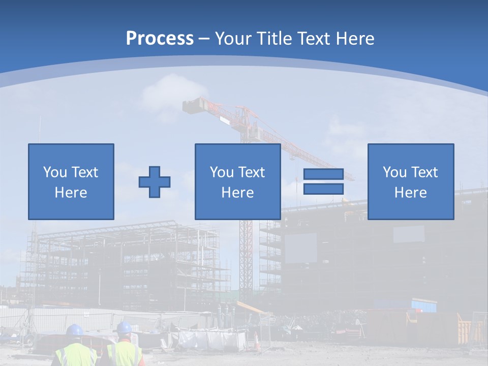 A Construction Site With A Crane In The Background PowerPoint Template