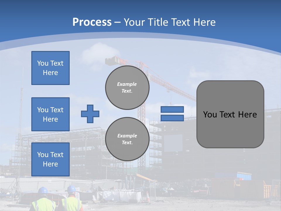 A Construction Site With A Crane In The Background PowerPoint Template