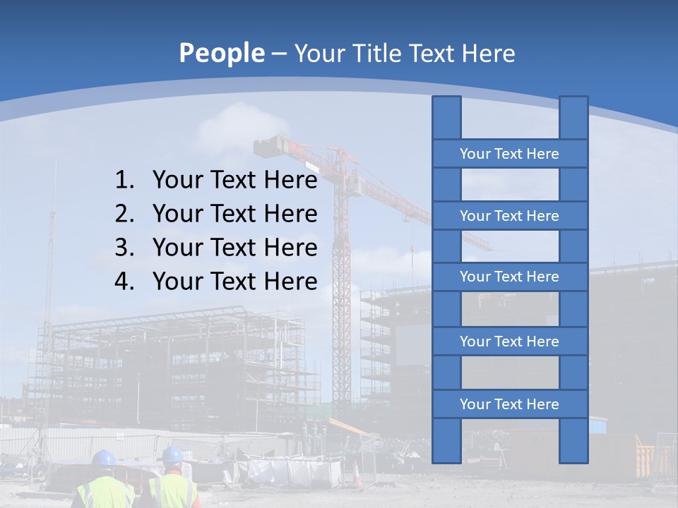 A Construction Site With A Crane In The Background PowerPoint Template