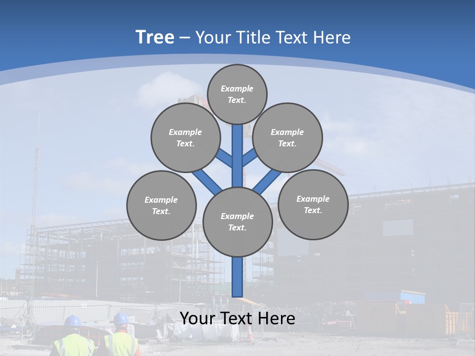 A Construction Site With A Crane In The Background PowerPoint Template