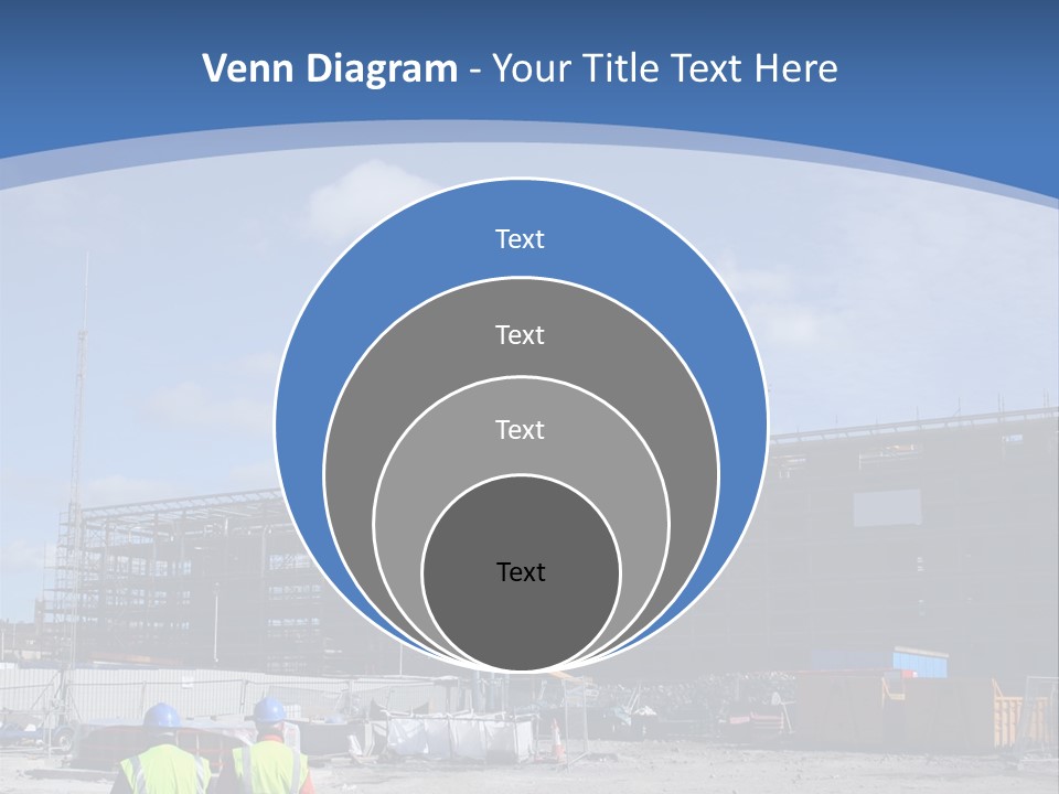 A Construction Site With A Crane In The Background PowerPoint Template