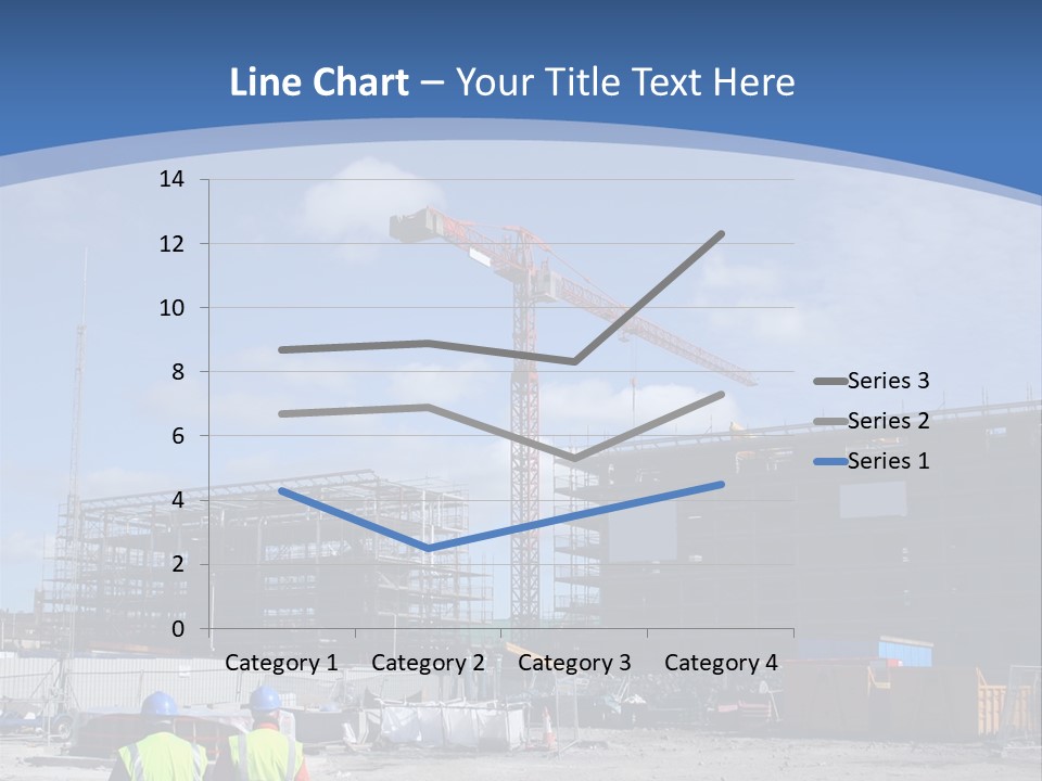 A Construction Site With A Crane In The Background PowerPoint Template