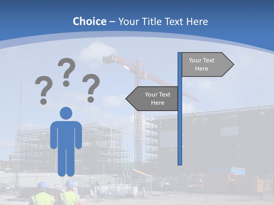 A Construction Site With A Crane In The Background PowerPoint Template