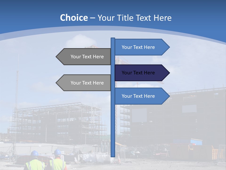 A Construction Site With A Crane In The Background PowerPoint Template