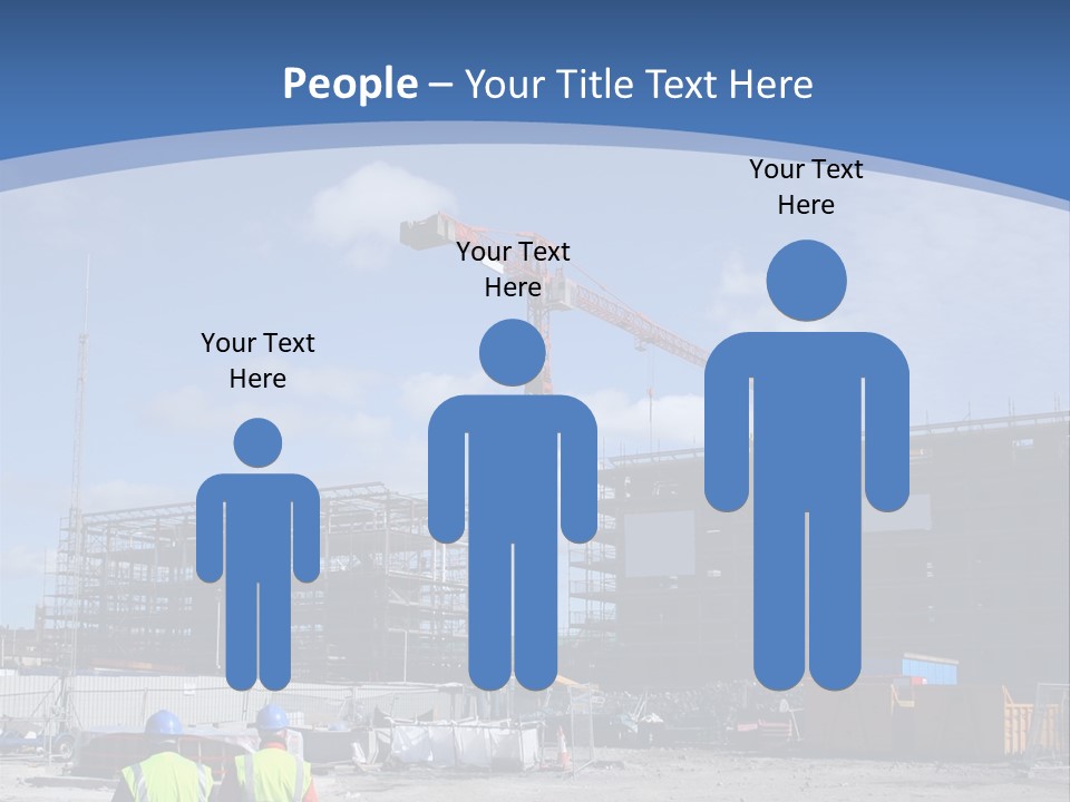 A Construction Site With A Crane In The Background PowerPoint Template