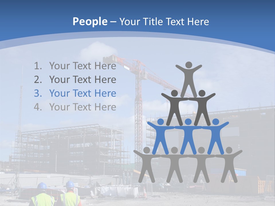 A Construction Site With A Crane In The Background PowerPoint Template