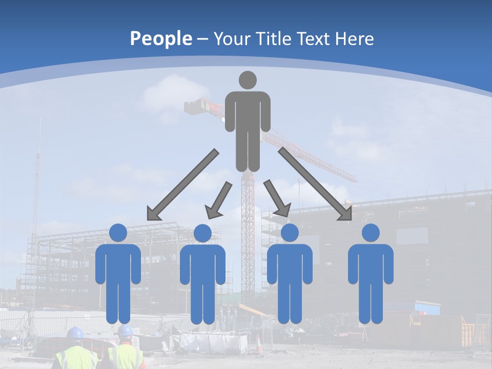 A Construction Site With A Crane In The Background PowerPoint Template