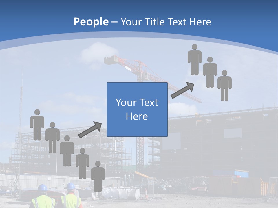 A Construction Site With A Crane In The Background PowerPoint Template