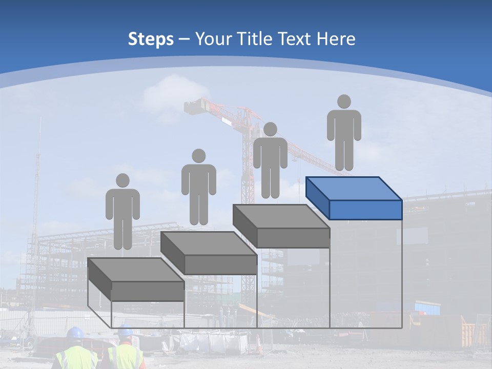 A Construction Site With A Crane In The Background PowerPoint Template