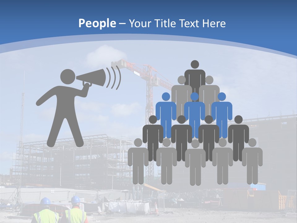 A Construction Site With A Crane In The Background PowerPoint Template